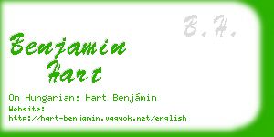 benjamin hart business card